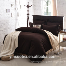 wholesale plain double sides solid color bed linen bedding set